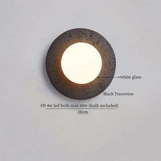 Celako™ Solivra Wall Light | Yellow Travertine Living Room Lighting