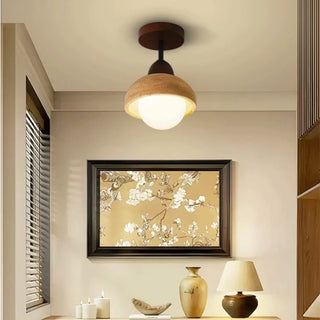 Celako™ Calistone Ceiling Light | Yellow Travertine Japan Style