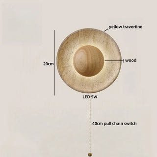 Celako™ Lutea Wall Light | Yellow Travertine Europe