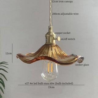 Celako™ Lotura Pendant Light | Glass Japan Wabi Sabi
