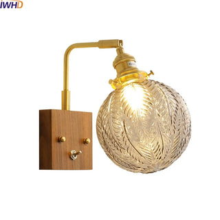 Celako™ Cuvira Wall Light | Glass Copper Bedroom Lighting
