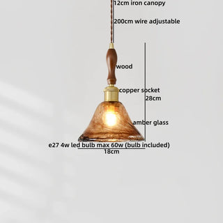 Celako™ Cuprella Pendant Light | Glass Copper Kitchen Island Lighting