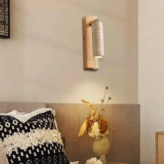 Celako™ Terrava Wall Light | Yellow Travertine Bedroom Lighting