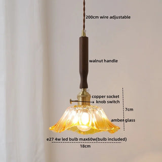 Celako™ Glimra Pendant Light | Green Glass Bedroom Lighting