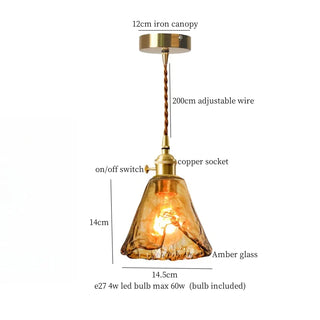 Celako™ Fractura Pendant Light | Glass Stone Kitchen Island Lighting