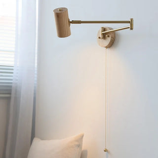 Celako™ Fraxin Wall Light | Ash Wood Bedside Lighting