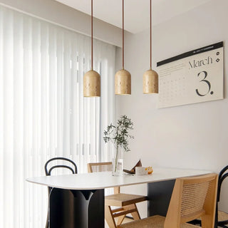 Celako™ Caletra Pendant Light | Travertine Dining Room Lighting