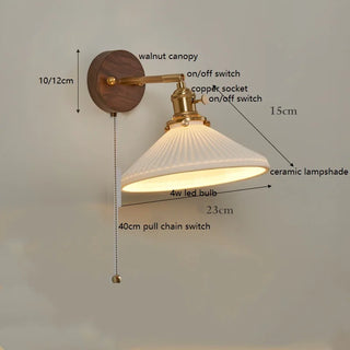 Celako™ Juglans Wall Light | Copper Bedroom Lighting