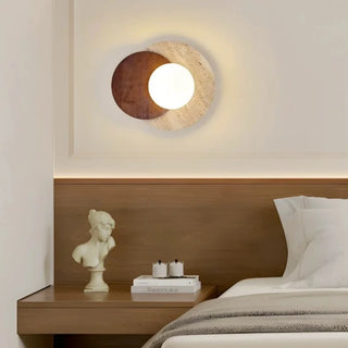 Celako™ Montari Wall Light | Black Travertine Living Room Lighting
