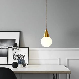 Celako™ Cupiro Pendant Light | Glass Copper Bedroom Lighting