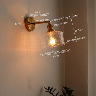 Celako™ Cuvrio Wall Light | Vintage Copper Bedroom Lighting