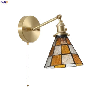 Celako™ Chromara Wall Light | Glass Copper Living Room Lighting