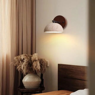 Celako™ Aurivis Wall Light | Yellow Travertine Bathroom Mirror Light