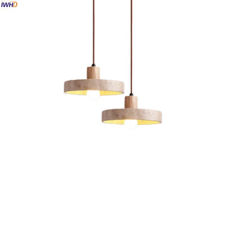 Celako™ Travissa Pendant Light | Yellow Travertine Kitchen Island Lighting