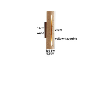 Celako™ Aureti Wall Light | Yellow Travertine Bedroom Lighting