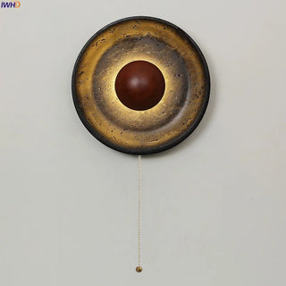 Celako™ Travito Wall Light | Black Travertine Wood Living Room Lighting