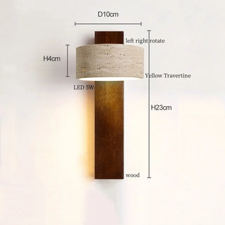 Celako™ Calcaro Wall Light | Yellow Travertine Living Room Lighting