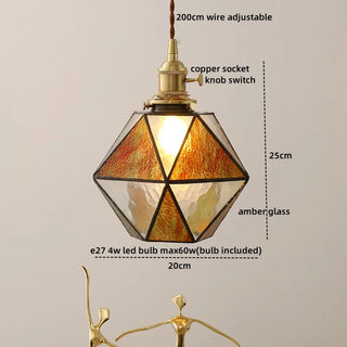 Celako™ Fumelia Pendant Light | Glass Copper Living Room