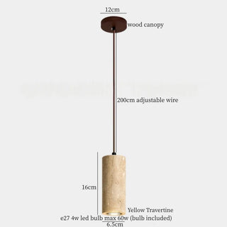 Celako™ Travone Pendant Light | Yellow Travertine Minimalism Living Room Lighting