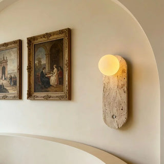 Celako™ Ishiko Wall Light | Travertine Hallway Lighting