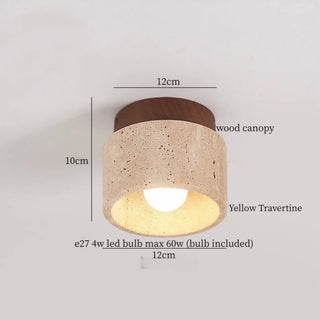 Celako™ Ochrina Ceiling Light | Yellow Travertine Kitchen Island Lighting