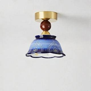 Celako™ Zaffre Ceiling Light | Blue Ceramic Dining Room Lighting