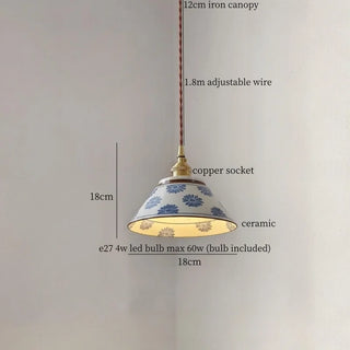 Celako™ Keramora Pendant Light | Ceramic Mid Century Modern Bedroom Lighting