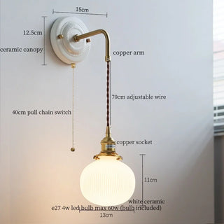 Celako™ Opalique Wall Light | White Glass Living Room Lighting