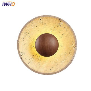 Celako™ Aureto Wall Light | Travertine Bedroom Lighting