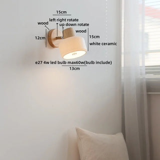 Celako™ Ivra Wall Light | Ceramic Bedroom Lighting