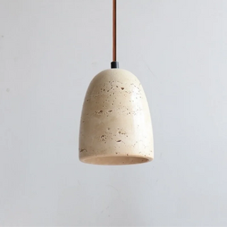 Celako™ Aureolith Pendant Light | Yellow Travertine Bedroom Lighting
