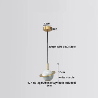 Celako™ Lumare Pendant Light | Marble Bedroom Lighting