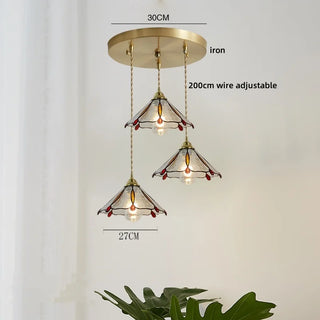 Celako™ Coralia Pendant Light | Glass Stone Bedroom Lighting