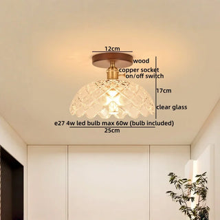 Celako™ Cristela Pendant Light | Clear Glass Mid Century Modern Bedroom Lighting