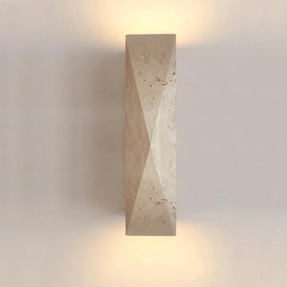 Celako™ Tavera Wall Light | Yellow Travertine Bedroom Lighting