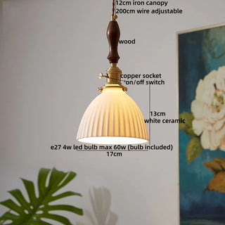 Celako™ Hakuji Pendant Light | Ceramic Japan Vintage Bedroom Lighting