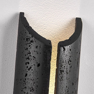 Celako™ Lithoura Wall Light | Black Travertine Living Room Lighting