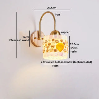 Celako™ Florine Wall Light | Stained Glass Bedside Lighting