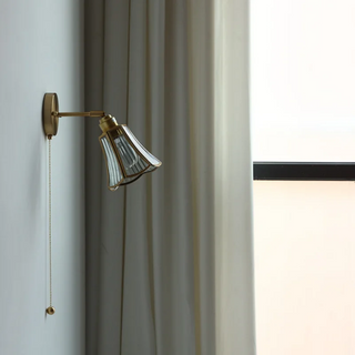 Celako™ Verrique Wall Light | Copper Glass Bedroom Lighting