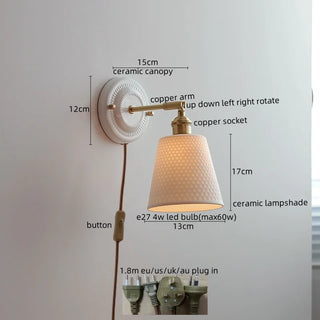 Celako™ Albaterra Wall Light | Copper Bedroom Lighting