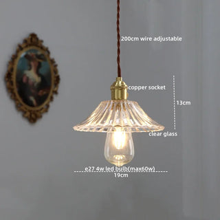 Celako™ Aurelix Pendant Light | Glass Copper Bedroom Lighting
