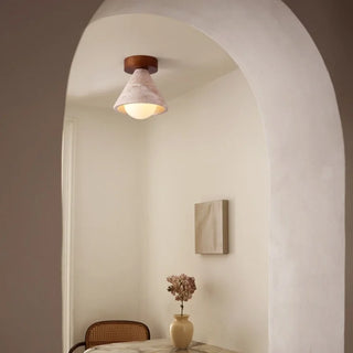 Celako™ Tavaluna Ceiling Light | Yellow Travertine Contemporary Kitchen Island Lighting