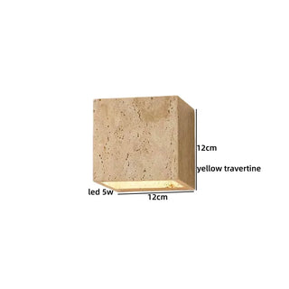 Celako™ Tufaro Wall Light | Travertine Bedside Lighting