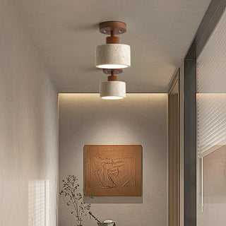 Celako™ Travia Ceiling Light | Travertine Entryway Lighting