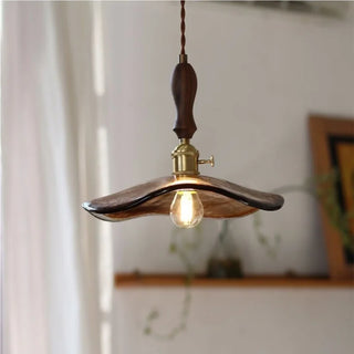 Celako™ Ambrovia Pendant Light | Amber Glass Mid Century Modern Bedroom Lighting