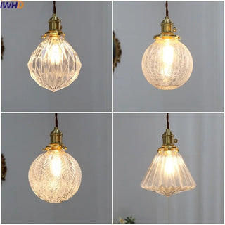 Celako™ Aurelix Pendant Light | Glass Copper Bedroom Lighting