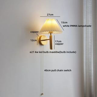 Celako™ Umbriel Wall Light | Copper Bedside Lighting