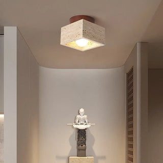 Celako™ Aurestone Ceiling Light | Yellow Travertine Kitchen Island Lighting