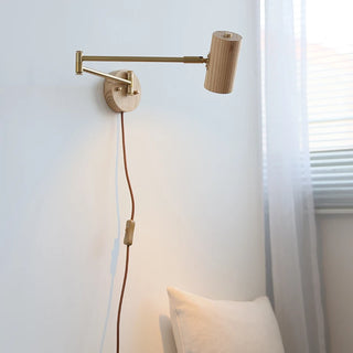 Celako™ Fraxin Wall Light | Ash Wood Bedside Lighting