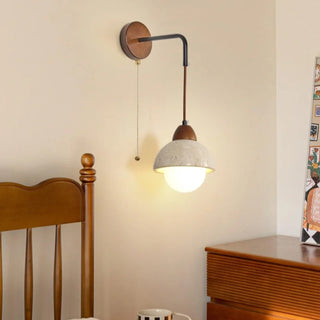 Celako™ Terreluna Wall Light | Yellow Travertine Bedroom Lighting